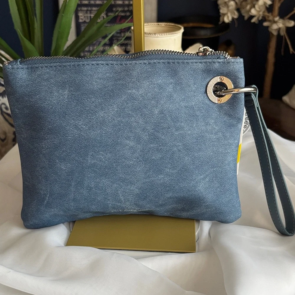 CXL by Christian Lacroix Denim Blue Wristlet Pouch